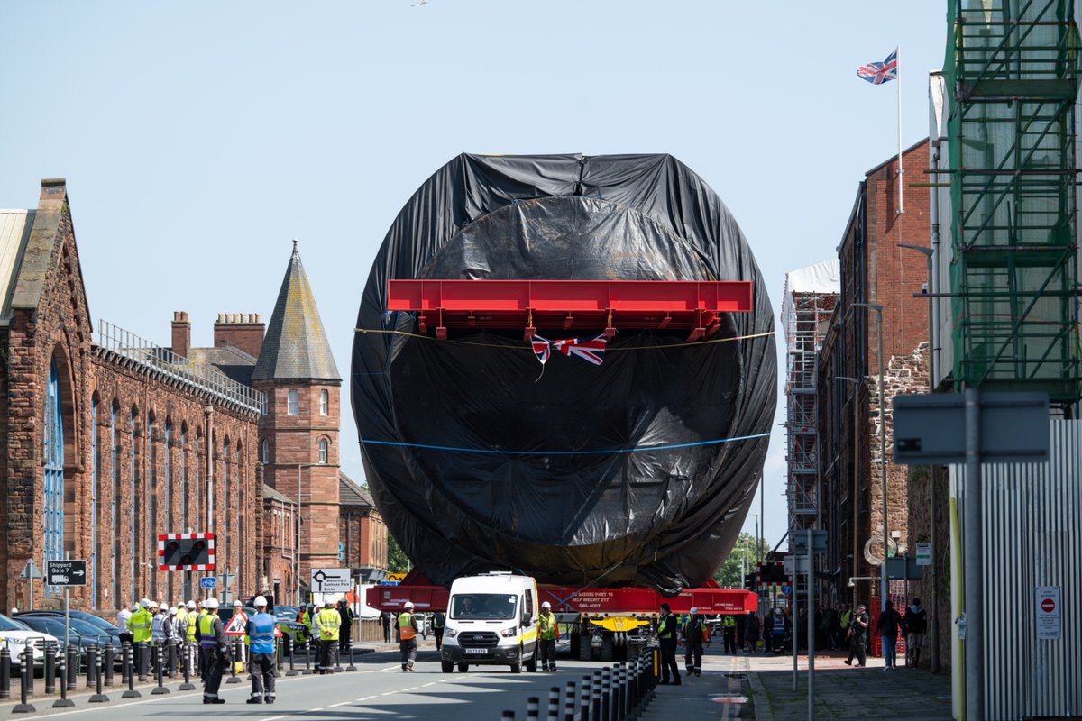 SDA_mod's tweet image. Another step forward for the Dreadnought programme as a key unit made its journey to @BAES_Maritime Devonshire Dock Hall 👏👏.
📸 : BAE Systems