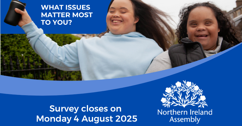 niassembly's tweet photo. We want to hear from people with disabilities and advocates! 

Help shape the topics of discussion for the next Parliament. 

Take the survey now. 

Deadline: Monday 4 August 2025.
