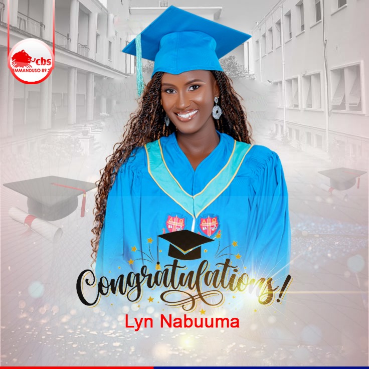 Tuyozaayoza nnyo munnaffe Lyn Nabuuma olw'okwekoonolera Post Graduate Diploma in Development, Monitoring and Evaluation okuva ku Uganda Christian University.
Kulika nnyo munnaffe.
#CBSFmUpdates