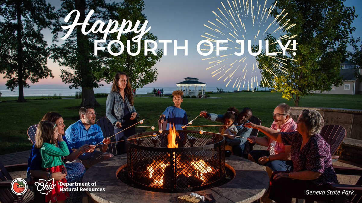 ohiodnr's tweet image. Happy Fourth of July from ODNR! We hope you have a wonderful day celebrating in your state parks, forests, waterways, wildlife areas and more! 🎉
