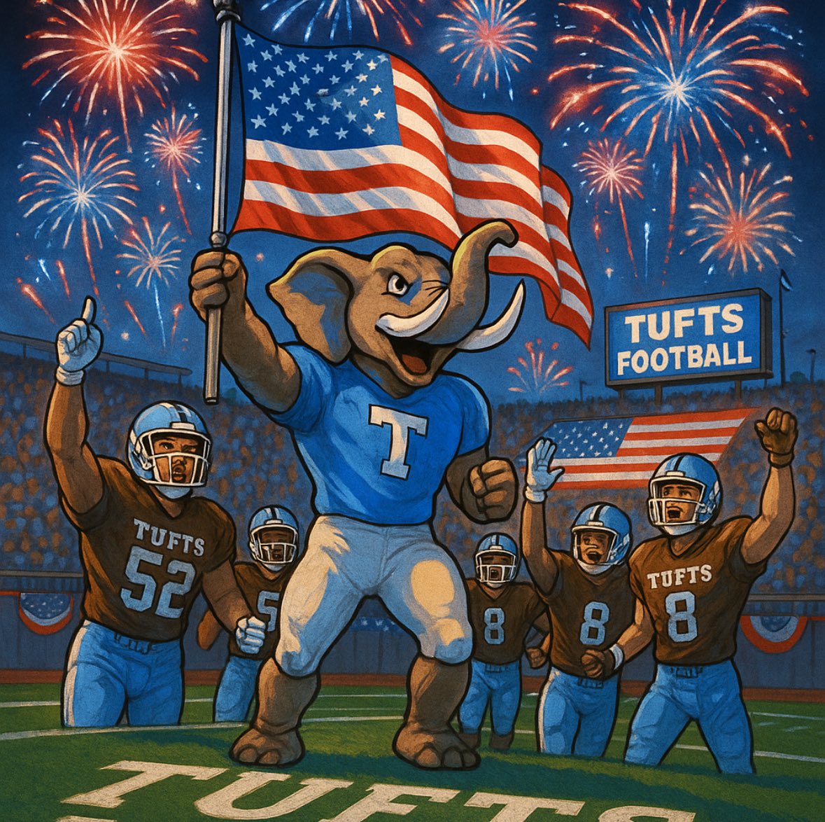 Tufts University Football (@footballtufts) on Twitter photo Happy 4th of July…apparently AI is a big Berluti fan! #cantblameAI Happy 4th of July…apparently AI is a big Berluti fan! #cantblameAI
