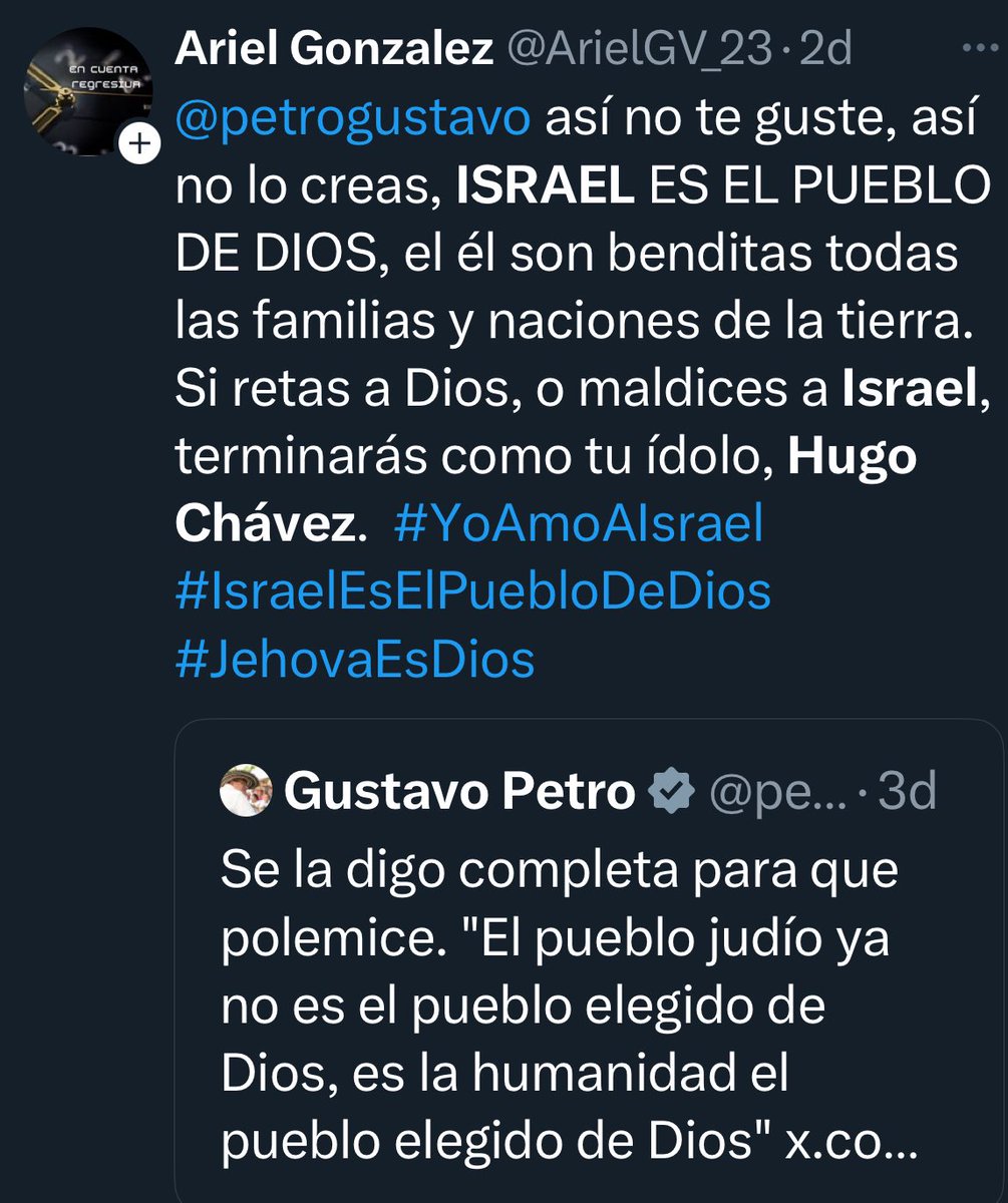 esto es exactamente la propaganda israelí “hispanic hasbara” donde distorsionan “La Biblia” para promover el sionismo, especialmente el “sionismo cristiano”…