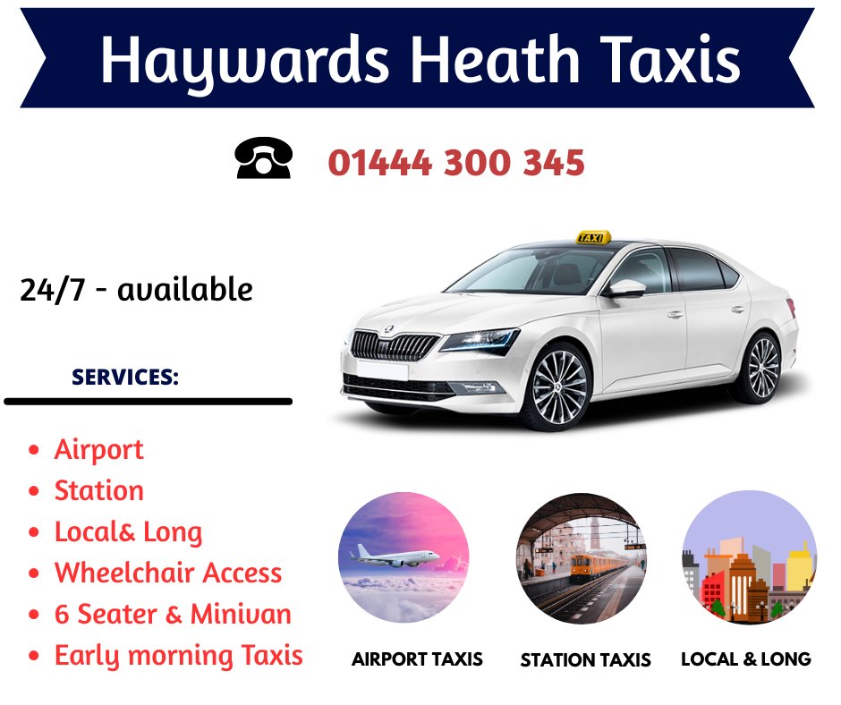 HeathTaxis's tweet photo. Haywards heath taxis is the leading #taxi service provider in #haywardsheath and surroundings.  Call  : 01444 300345  Online  : https://t.co/Rm771MbYKQ  Find: https://t.co/z2yIAYoeh9………………… #taxi #taxinearme #haywardsheathtaxis https://t.co/skB8Smm2cf