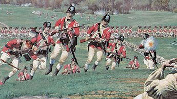 I understand this is not the correct vibe today, but this image of the redcoats charging up the hill goes extremely hard, cmon