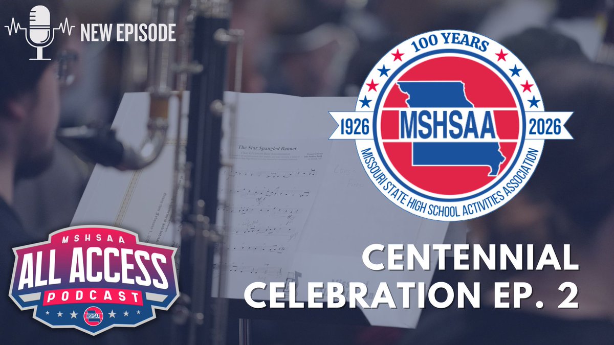 MSHSAAOrg's tweet image. 🎙️NEW EPISODE OUT NOW!! It's a Centennial Celebration! 🎉 In this podcast episode we are celebrating 100 Years of MSHSAA as we talk about a very special project that has been months in the making! Listen here: bit.ly/2YdyxRw