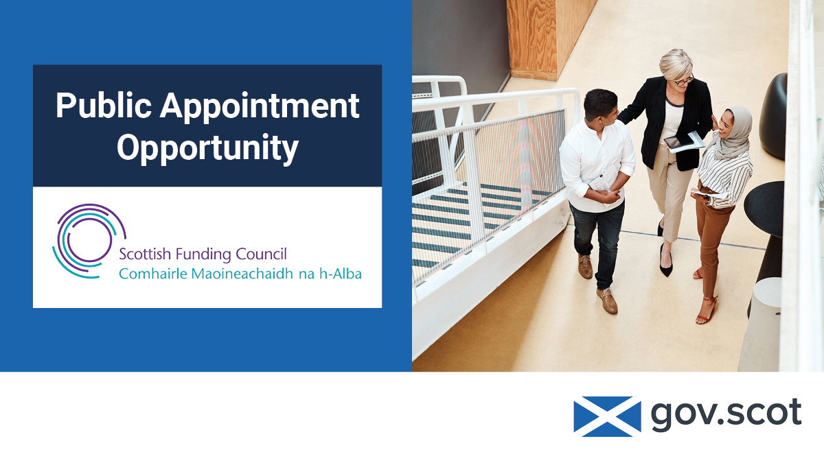 scotpublicappts's tweet image. Applications are open for four new Board members of the Scottish Funding Council.
Help lead transformative change in Scotland’s post-school education and skills sector.
Apply now: ow.ly/beSN50Wl1hp
@ScotFundCouncil