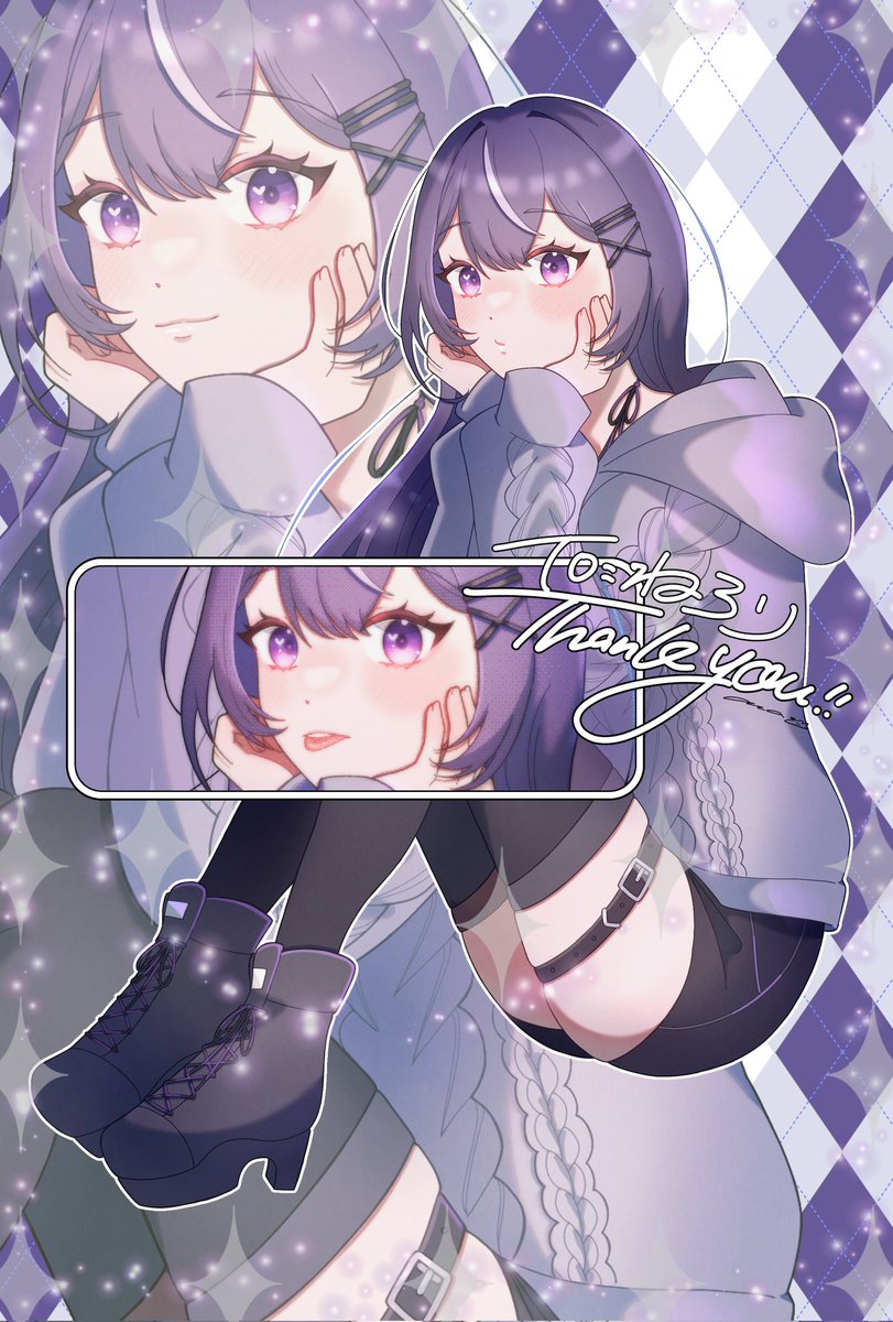 #skeb にてinaka様(<a href="/ina0akatarou/">inaka</a>)に素敵なイラストを描いていただきました～！
まったり～な感じ！
誰かを待っているような感じもする💭
太ももの謎ベルトって…いいよね…🤤

可愛く描いてくださってありがとうございました！