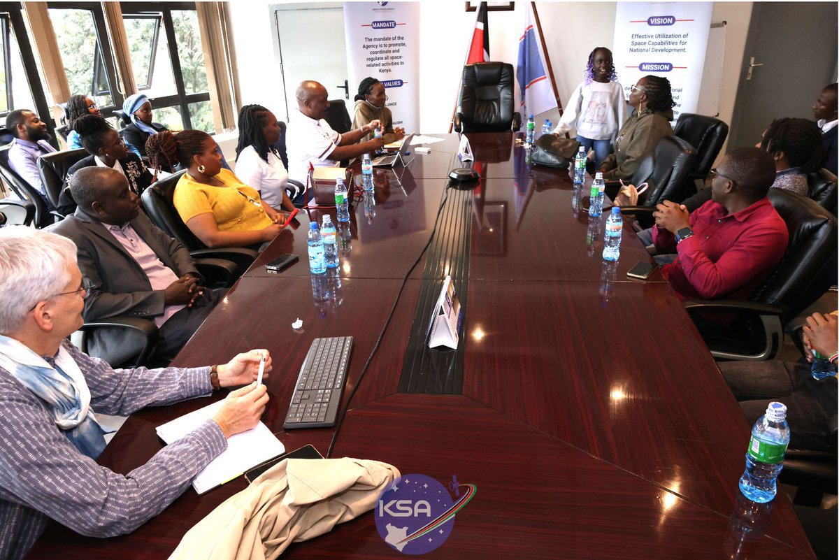 Today, the Kenya Space Agency hosted students from the African School on Climate Change Adaptation, organized by the University of Nairobi, for an engaging and insightful session on the intersection of space technologies and climate action.

Participants learnt about the