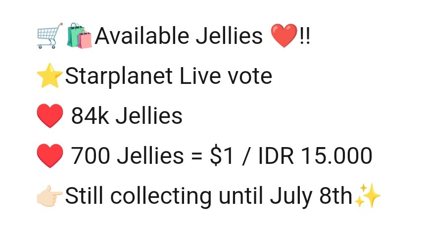 katievoteskpop's tweet photo. 📢 Available Heart Jellies ❤️
Star Planet / The Show 🗳️
📥🗨️DM or reply here to reserve or buy! 😊
👉🏻Voting proofs: #KatievotesProof
🛍️🛒wtb wts selling votes starplanet early vote live vote the show jelly kpop AHOF H1KEY NouerA RESCENE ONEUS Baby DON'T Cry CRAVITY KARD https://t.co/S8O9BlVvvf