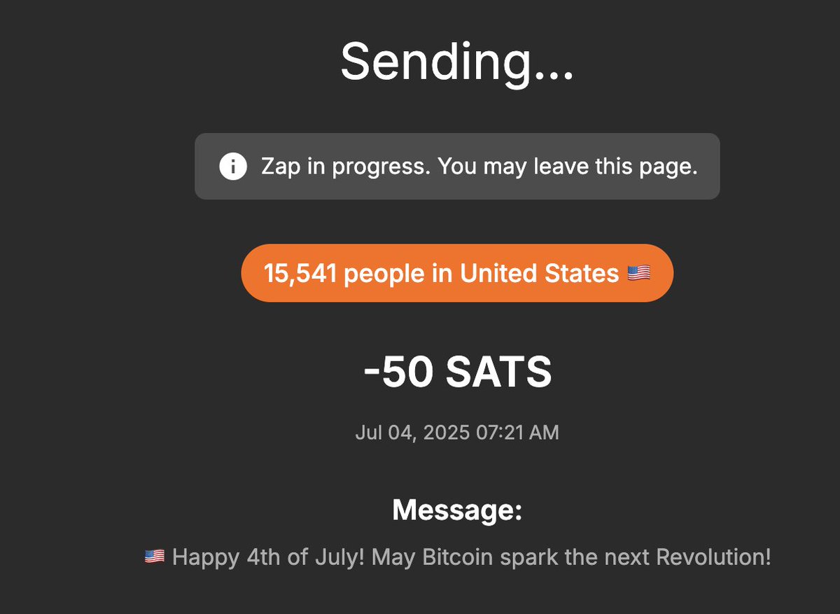 15,541 people are about to receive some Freedom Sats ⚡️