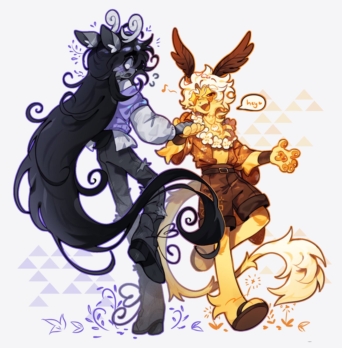 First #artfight Attack ! These two are the cutest &lt;3

💫For <a href="/Olivashko/">⛒livashko ×͜× team Crystals</a>