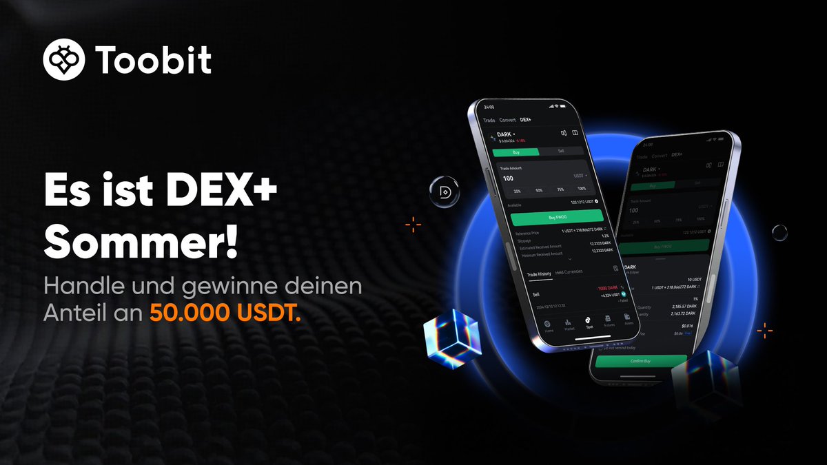 Toobit_DACH's tweet image. 🌟 Bereit, dein Trading aufs nächste Level zu bringen?
DEX+ hat neue Handelspaare &amp;amp; ein Preispool von 50.000 USDT gestartet!
Jetzt traden &amp;amp; gewinnen mit @ToobitDexPlus 🏆

👉 Mitmachen: bit.ly/400rPNI
📆 Eventzeitraum: 4. – 18. Juli 2025

#TradeToWin #ToobitDEX…