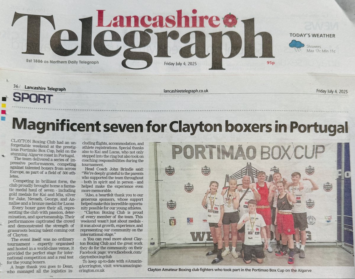 AmazingAccy's tweet image. A fantastic weekend for Clayton Amateur Boxing Club! 🥊
📰 @lancstelegraph
