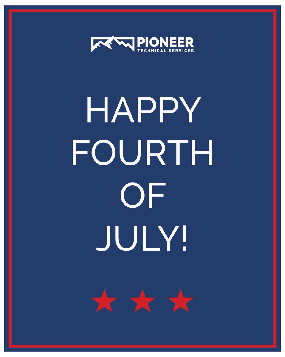 Happy Fourth of July from all of us at Pioneer! Remember to be safe, have fun, and enjoy time with friends and family!