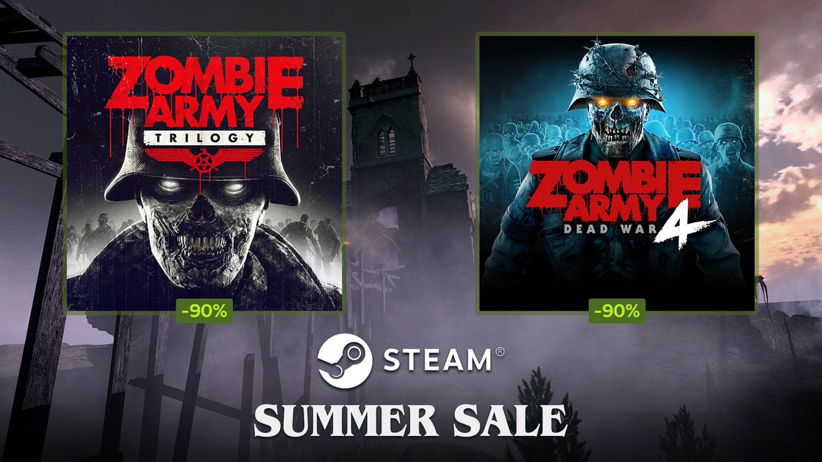 Defeat the undead (and RRP) with 90% off Zombie Army 4: Dead War and Zombie Army Trilogy in the <a href="/Steam/">Steam</a> Summer Sale!

Enlist in the Dead War, before it's too late... 👀

👉 ZAT: reb.to/SaveOnZAT
👉 ZA4: reb.to/SaveOnZA4