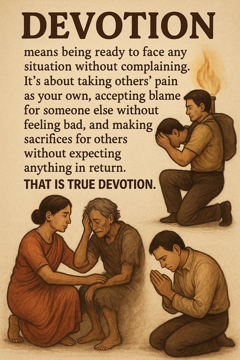 ushasssu's tweet photo. A true devotee is of this kind. He believes in supreme power and takes whatever comes his way. https://t.co/az4XQtNBsg