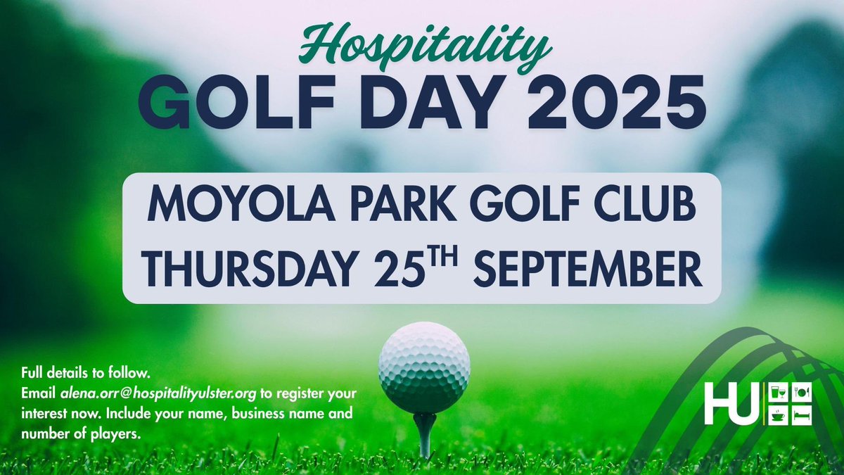 HospUlster's tweet image. Full details to follow. Email alena.orr@hospitalityulster.org to register your interest now. Include your name, business name and number of players.