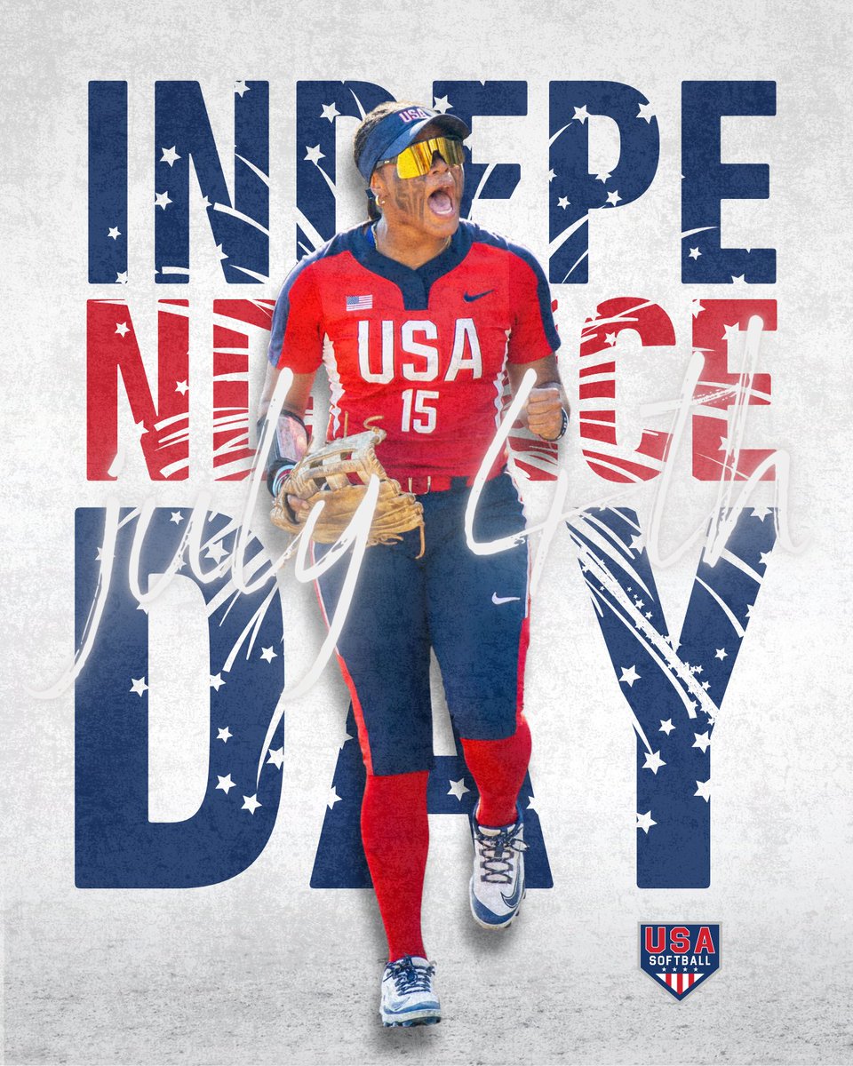 Grateful for the game. Grateful for the Red, White &amp; Blue.

Happy 𝟰𝘁𝗵 𝗼𝗳 𝗝𝘂𝗹𝘆 from #USASoftball 🇺🇸