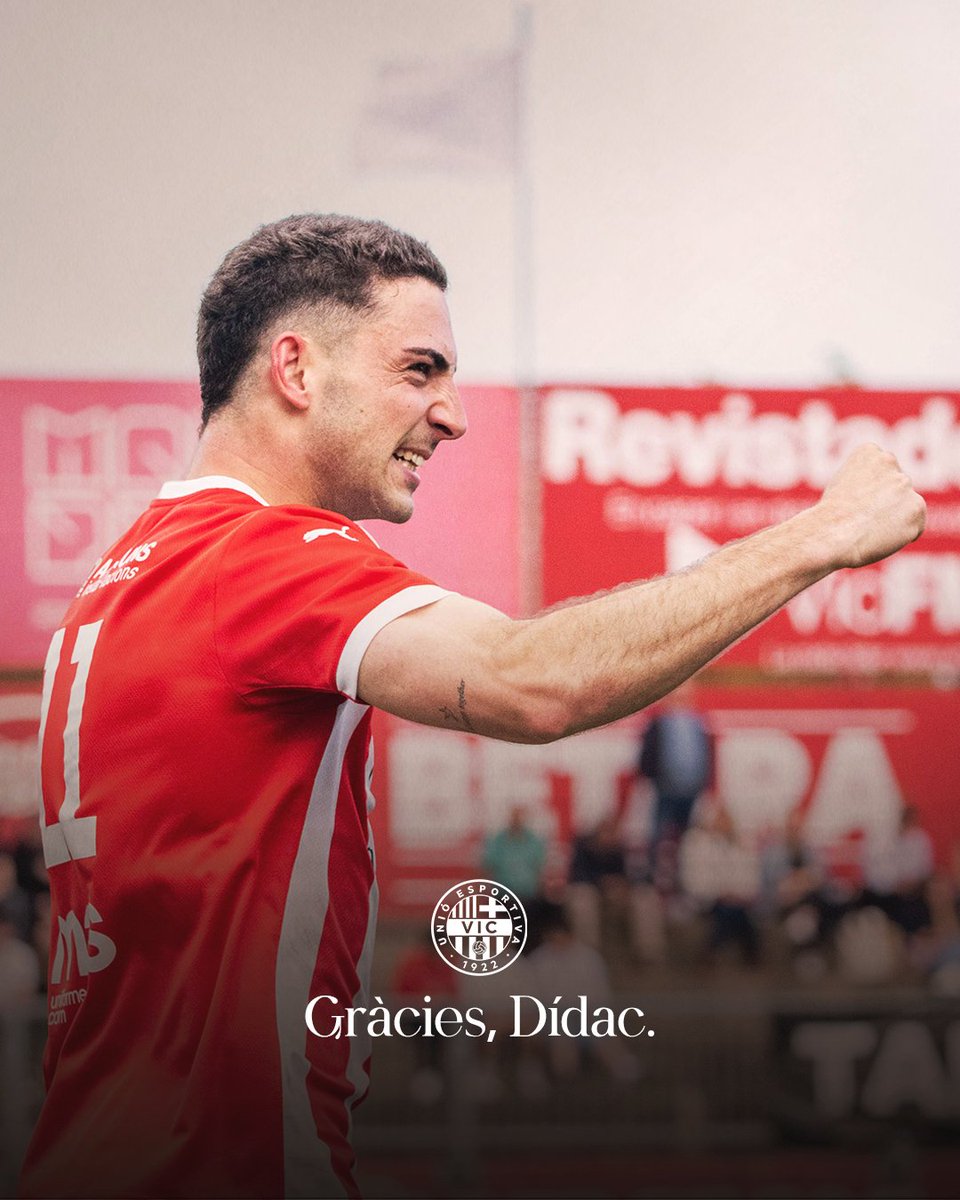 Gràcies i molta sort, Dídac 🦈

Dídac Serra i la UE Vic arriben a un acord per a la desvinculació del jugador del Primer Equip. 

#SomUEVic 🔴⚪