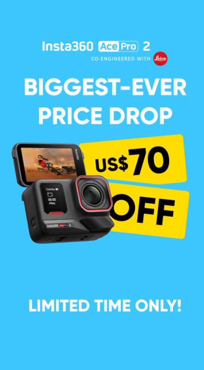 MarvinFritz7's tweet image. Huge savings for yourself to get a @insta360 tap the link ➡️  store.insta360.com/campaign/2025-…