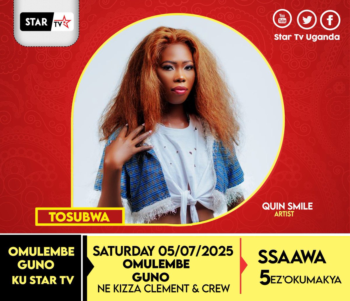 Hey family! 🙌
Tomorrow I’ll be live on Star TV – Omulembe Guno to premiere my new song #Katusabe 
Make sure you tune in, let’s enjoy the moment together and give God all the glory.
Your love and support means the world to me!

#Katusabe #OmulembeGuno #StarTVUganda