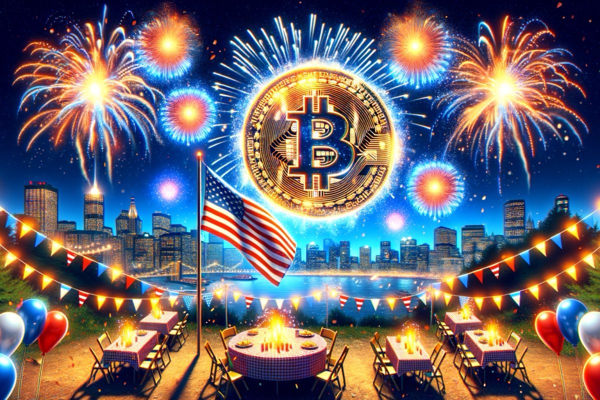 Bitcoin Price on 4th of July 

2010: $0.01  
2011: $15  
2012: $7  
2013: $77  
2014: $640  
2015: $260  
2016: $670  
2017: $2,600  
2018: $6,580  
2019: $11,765  
2020: $9,080  
2021: $34,975  
2022: $19,750  
2023: $31,050  
2024: $58,660  
2025: $108,100