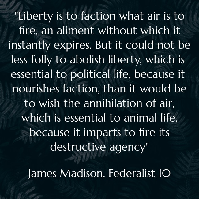 Today we remember our founding and the principles that this great nation was built on, that although we do not always live up to its ideals, it is those ideals, especially the liberty that pluralism affords, that will remain a beacon of hope for a more perfect union. As Madison