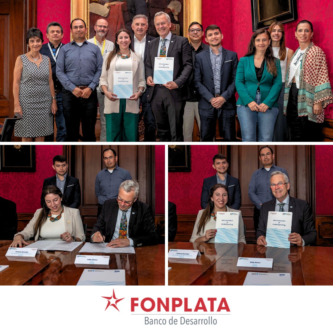 FONPLATA 🇦🇷🇧🇴🇧🇷🇵🇾🇺🇾 (@fonplata) on Twitter photo 🌍💧 Nueva alianza con IHE DELFT para enfrentar los desafíos hídricos en América Latina
FONPLATA – Banco de Desarrollo y el <a href="/ihedelft/">IHE Delft 💧 Institute for Water Education</a> firmaron un Memorando de Entendimiento para fortalecer la cooperación en la gestión sostenible del agua, el desarrollo de capacidades y la 🌍💧 Nueva alianza con IHE DELFT para enfrentar los desafíos hídricos en América Latina
FONPLATA – Banco de Desarrollo y el <a href="/ihedelft/">IHE Delft 💧 Institute for Water Education</a> firmaron un Memorando de Entendimiento para fortalecer la cooperación en la gestión sostenible del agua, el desarrollo de capacidades y la