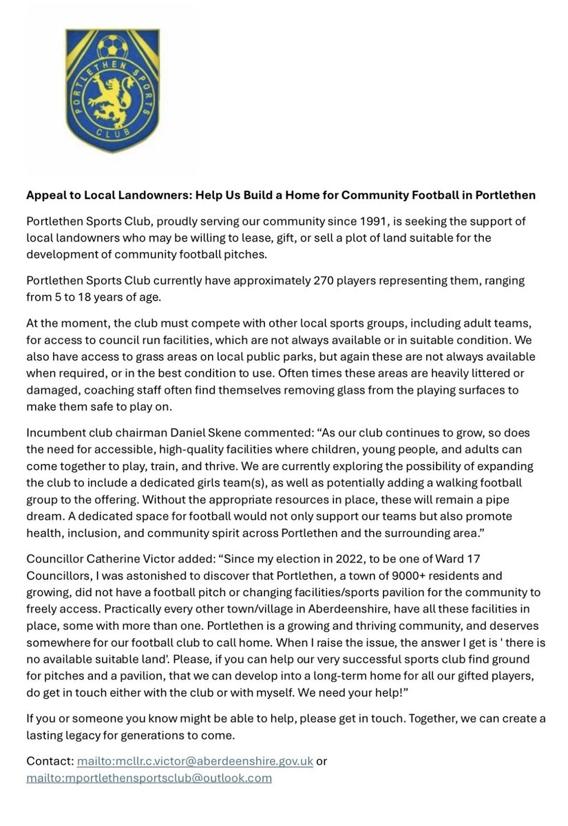 Portlethen SC tweet media