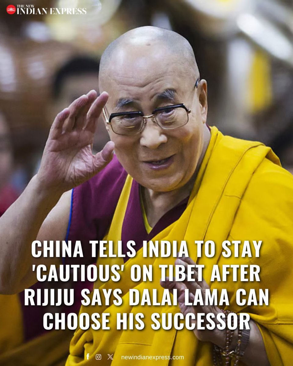 China has objected to Union Minister Kiren Rijiju’s remarks that the incarnation of the #DalaiLama should follow his own wishes, urging India to act cautiously on Tibet-related issues to avoid its impact on the improvement of bilateral relations. 

🔗 newindianexpress.com/nation/2025/Ju…