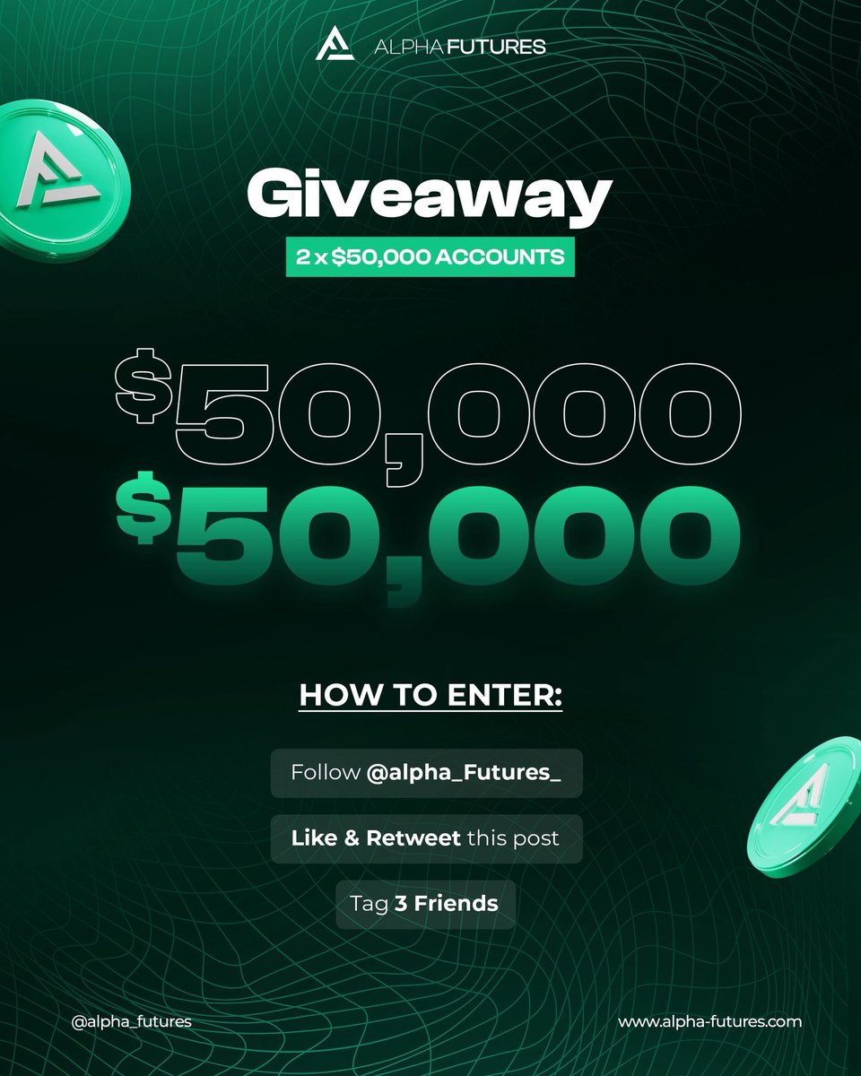 HUBA (@hubatrades) on Twitter photo I am giving away two 50,000 eval from <a href="/Alpha_Futures_/">Alpha Futures</a>
To enter it’s very simple!
Follow <a href="/Alpha_Futures_/">Alpha Futures</a> <a href="/hubatrades/">HUBA</a>
Like and rt this post
Tag 3 friends!!
Quote this tweet with text Huba! I am giving away two 50,000 eval from <a href="/Alpha_Futures_/">Alpha Futures</a>
To enter it’s very simple!
Follow <a href="/Alpha_Futures_/">Alpha Futures</a> <a href="/hubatrades/">HUBA</a>
Like and rt this post
Tag 3 friends!!
Quote this tweet with text Huba!