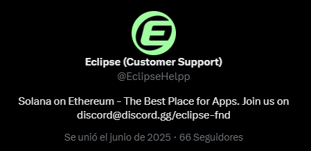ChristianTolo17's tweet photo. @EclipseFND Is this account the real Eclipse support? https://t.co/mWSFxoNiMK