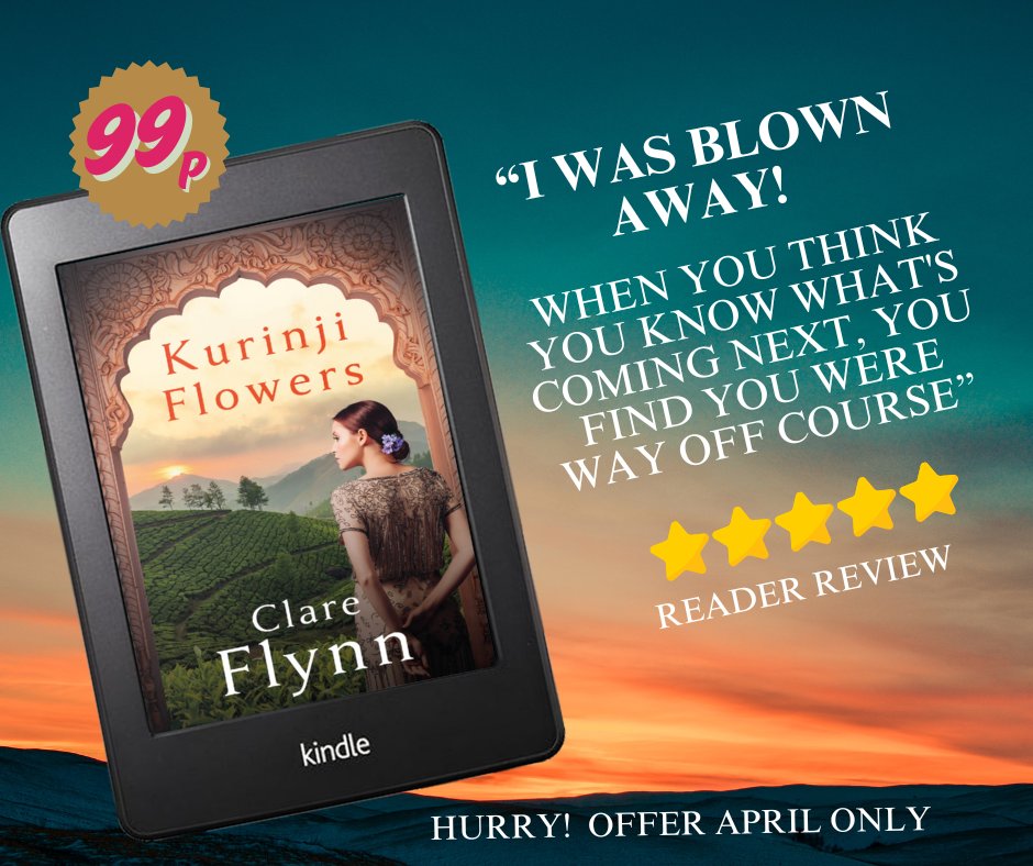 All month in the UK Amazon is promoting Kurinji Flowers at 99p.
"She writes about India, her people and their customs and talks about the land in such a descriptive manner that you want to go there and witness it yourself." 5 star review #histfic  
mybook.to/kurinjiflowers