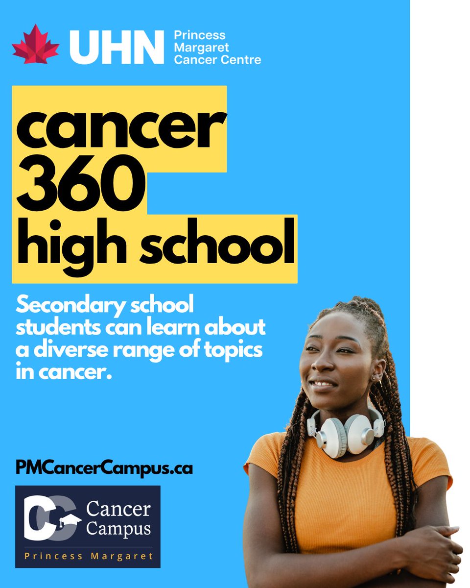 PMCancerEdu's tweet image. Calling all high school students - anywhere in the world! The summer semester of Cancer 360 High School is now open. Sign up for a free PM Cancer Campus account and find the course here: pmcancercampus.ca/course/view.ph…