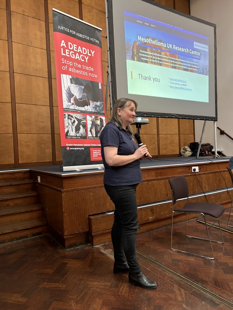 Wonderful to see the lovely  Mairead representing the inspirational mesothelioma clinical nurse specialists on #AMD2025 <a href="/Mesouk/">Mesothelioma UK</a> <a href="/AsbestosGMAVSG/">GMAVSG Asbestos</a> #asbestosawareness
