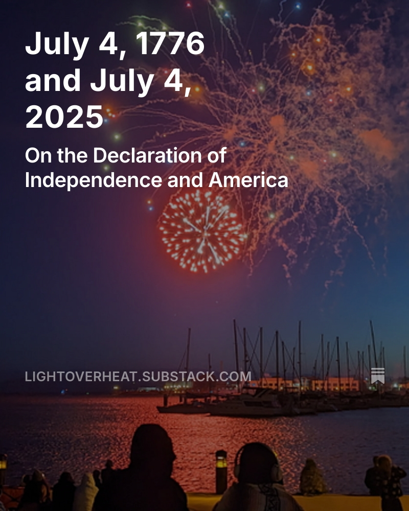davidyamane's tweet image. Celebrating our nation’s values and expressing concern for its failings are not mutually exclusive. To the contrary, one requires the other. Like being a parent: I love my children, and because I do, I try to hold them accountable to our shared values.

lightoverheat.substack.com/p/july-4-1776-…