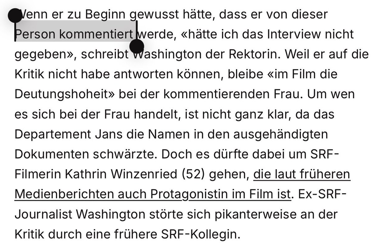 Der Ex-SRF-Propagandist Oliver Washington will auf keinen Fall von einer SRF-Propagandistin kommentiert („eingeordnet“) werden. Er weiss genau, wie hässlich das SRF Menschen framt. Serafe-Zwangsgebühren nicht halbieren - abschaffen und zurückzahlen! ✊🏻