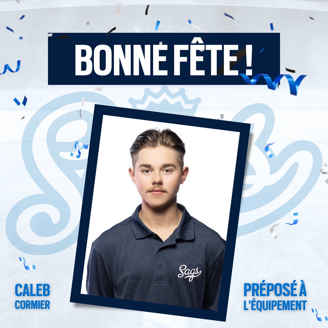 Bonne fête à notre préposé à l'équipement Caleb Cormier qui célèbre ses 20 ans aujourd'hui 🥳

Joignez-vous à nous pour lui souhaiter un joyeux anniversaire💙

#fierdetresags