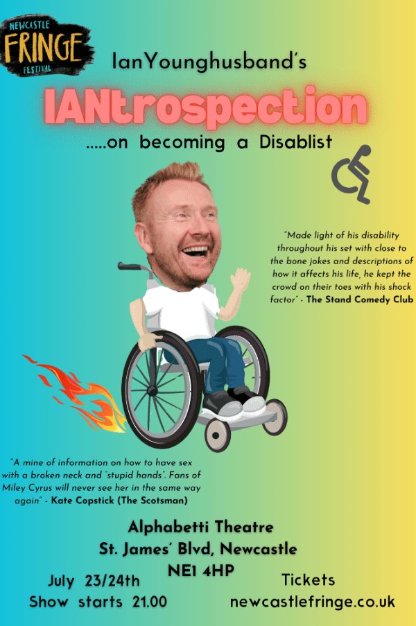 The Crack (@the_crack) on Twitter photo Ian Younghusband is a comedic storyteller & a full time wheelchair user after breaking his neck racing Motocross. IANtrospection looks at his life pre-disability - expect anecdotes & hilarious jokes. <a href="/Alphabetti/">Alphabetti Theatre</a> 23 & 24 July at Newcastle Fringe Festival. newcastlefringe.co.uk/what-s-on Ian Younghusband is a comedic storyteller & a full time wheelchair user after breaking his neck racing Motocross. IANtrospection looks at his life pre-disability - expect anecdotes & hilarious jokes. <a href="/Alphabetti/">Alphabetti Theatre</a> 23 & 24 July at Newcastle Fringe Festival. newcastlefringe.co.uk/what-s-on