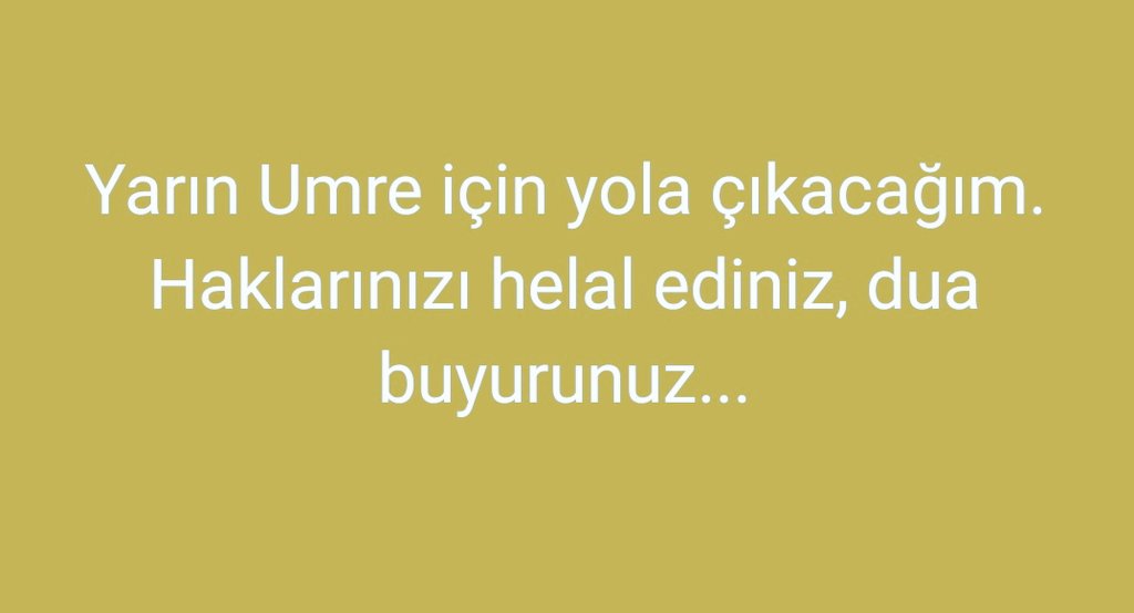 SonerKoc_79's tweet photo. Hayırlı bir yolculuk için yola revan olacağız. Haklarınızı helal ediniz, dua buyurunuz... https://t.co/qtYyfeWoAq