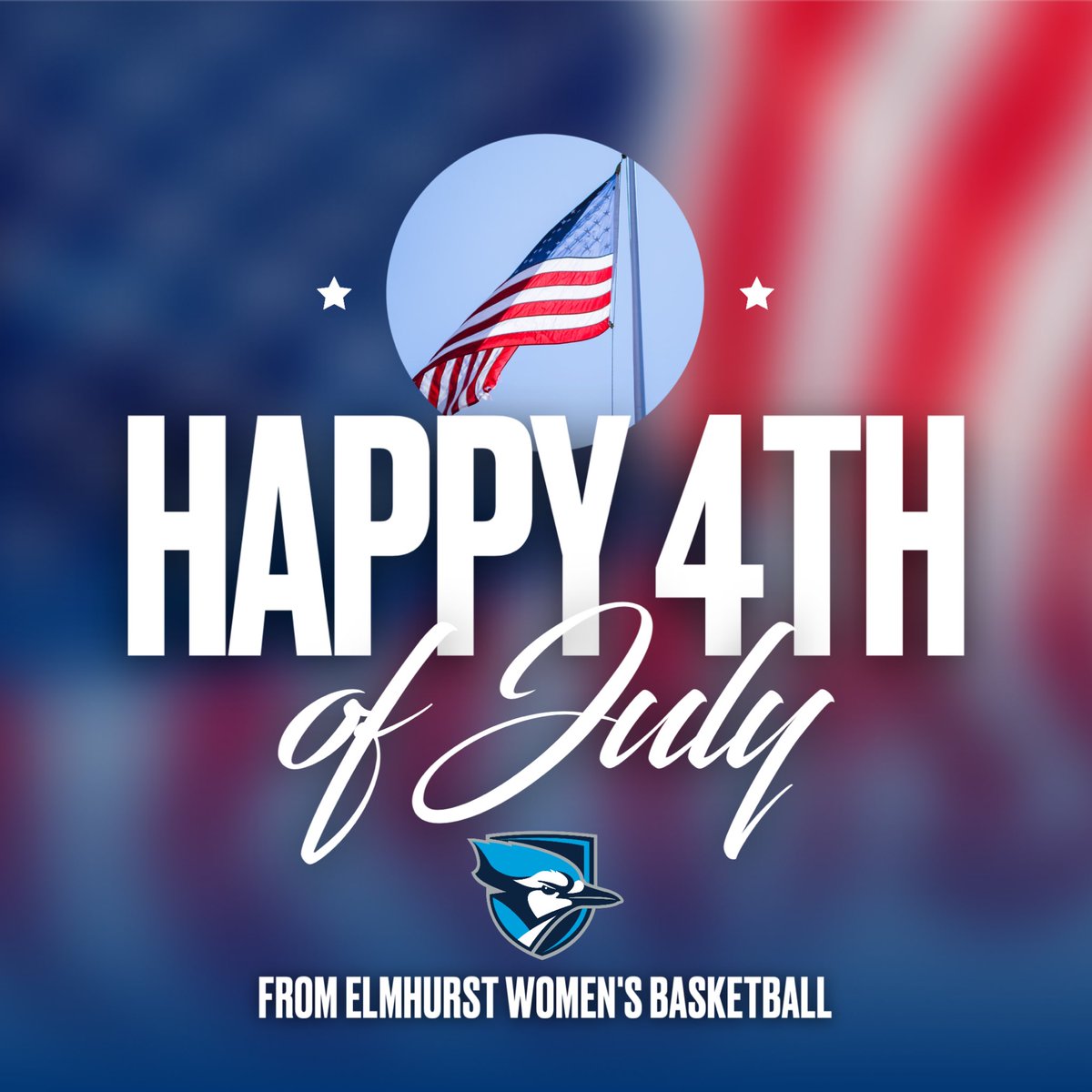 ElmhurstU_WBB's tweet image. 🎆 Happy 4th of July from Elmhurst Women’s Basketball! Wishing everyone a safe and patriotic holiday! 🇺🇸💙