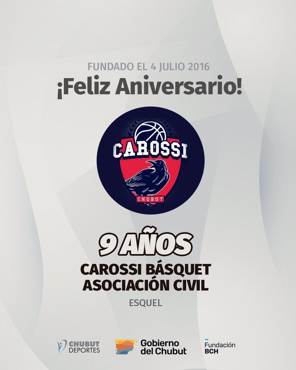 Feliz 9° Aniversario Carossi Básquet Asociación Civil  🎉
#aniversario #club #chubutdeportes #Esquel