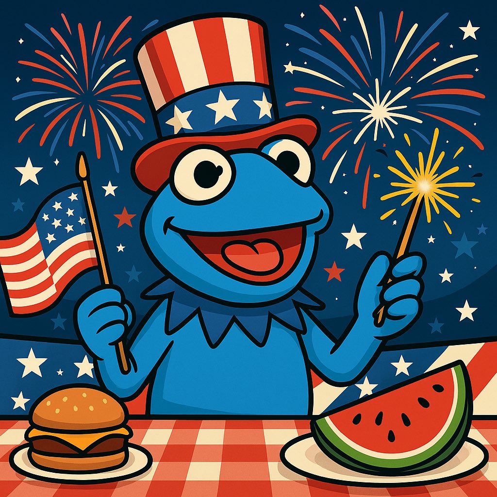 Happy 4th of July from the $Bermit crew! 🇺🇸🎆
Freedom, fireworks, and frog-fueled gains.
Celebrate big, stay safe, and let the rockets fly — both in the sky and on the charts! 🚀💥🧨

#IndependenceDay #4thofJuly #Bermit #CryptoFireworks