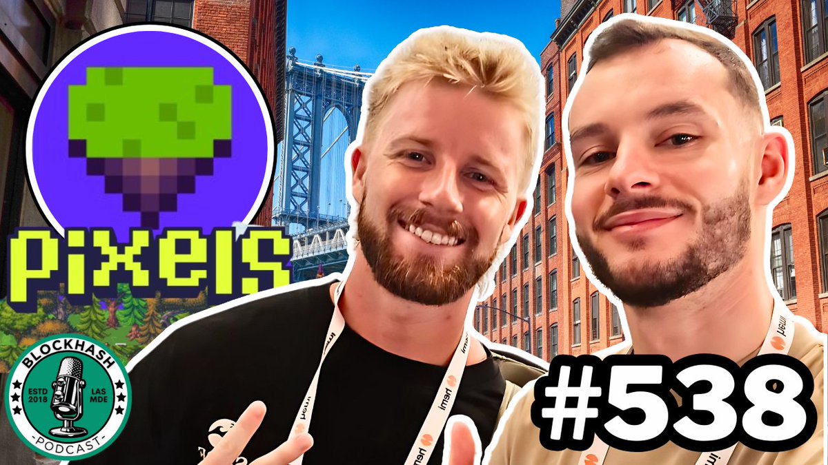 🎙️🔔 Ep. 538 | How Pixels is Leveling Up Web3 Gaming

For episode 538 of the BlockHash Podcast, host Brandon Zemp is joined by <a href="/whatslukedoing/">Luke Barwikowski 🚜</a> Founder of <a href="/pixels_online/">Pixels</a> while at <a href="/Permissionless/">Permissionless</a> 4.

Pixels is a captivating, open-ended world of farming and exploration, built one