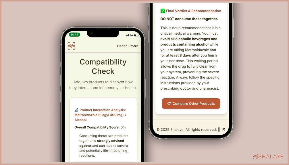 tryShalaye's tweet photo. Oh well, we ran a compatibility check using the safe-mix feature on Shalaye!

You heard Doc, you should NEVER!

Check before Consumption. https://t.co/6KJqhA0Va4