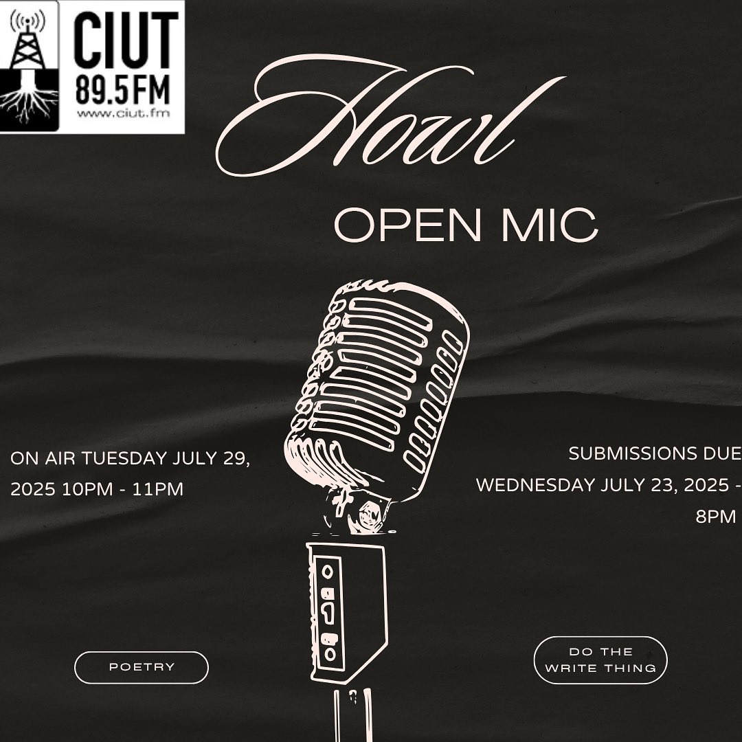 Howl895Fm's tweet image. Slow Friday? Got some downtime this weekend? Consider submitting to the July Howl Open Mic on @CIUT895FM airing July 29, submissions due July 23 at 8pm.  Submissions guidelines here: instagram.com/p/DLsHRq9A7n7/…