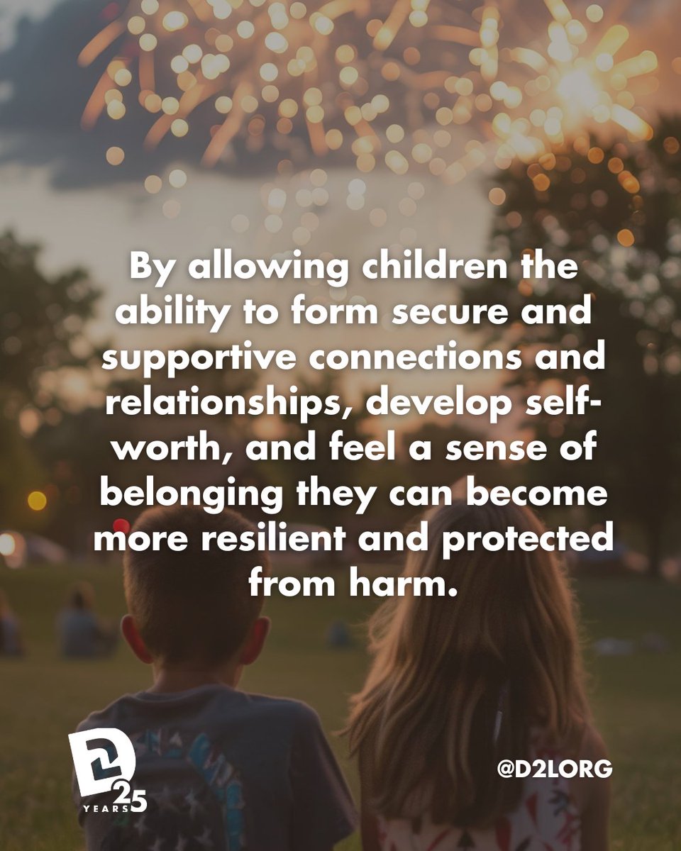 Darkness2Light's tweet image. We know that when children grow up feeling connected, supported, and valued, they build resilience that lasts a lifetime.
✨ As we celebrate Independence Day, let’s also commit to creating safe and empowering environments where every child can shine and thrive.