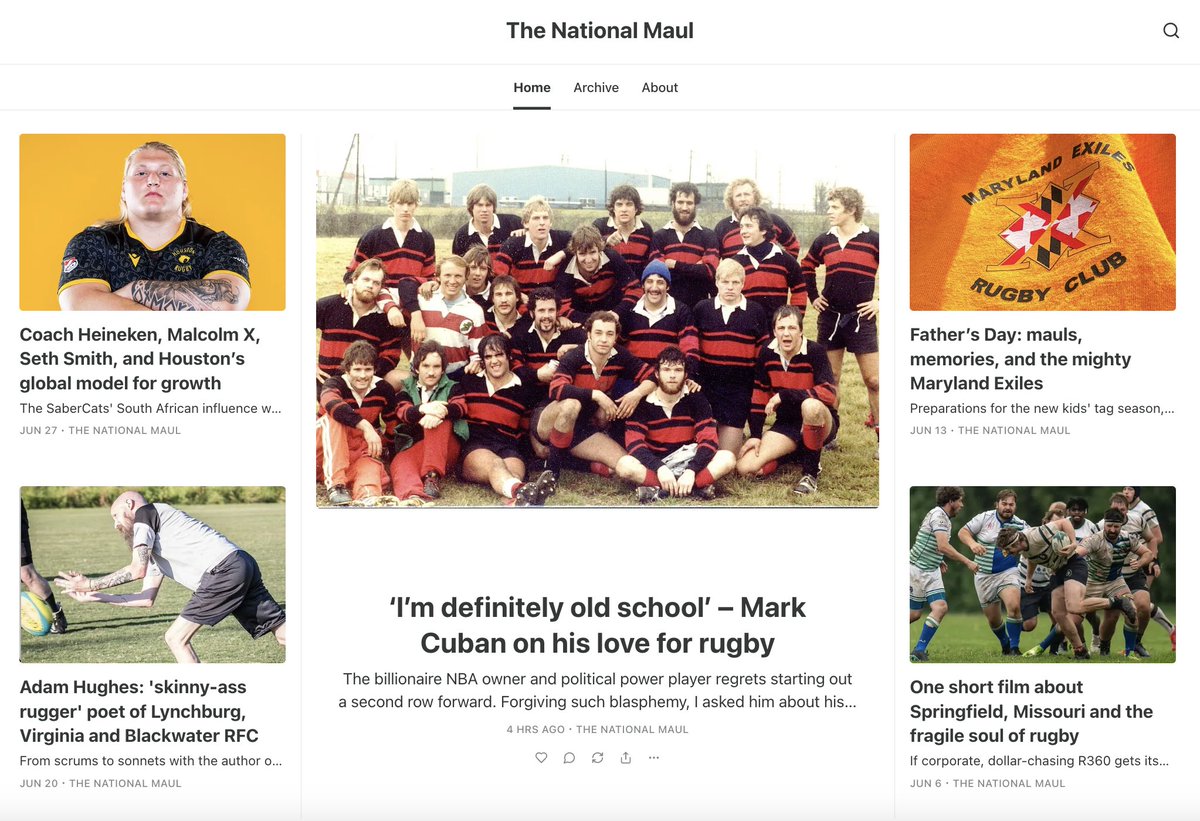MartinPengelly's tweet photo. Mark Cuban on The National Maul:

“The beauty of rugby is that it’s so irreverent that you learn not to take yourself or anyone else too seriously. You learn to accept other people for who they are.”

Damn straight. #HappyFourth.

https://t.co/b3ZkJ7IPmq https://t.co/yqOJxMn6vQ