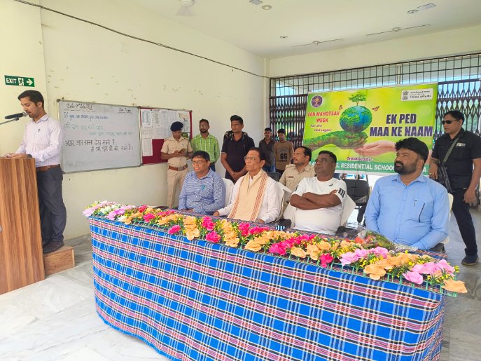Today we Organized "Ek Ped Maa Ke Naam" VAN MAHOTSAV 2025 at our school  EMRS Bahalda in the presence of dignitaries.
