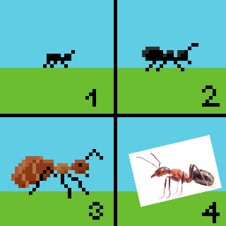 ziobob_gamedev's tweet image. Hi everyone I need your help!
I'm trying to create a minimalistic game with insects.🐜🦋
What do you think could be the best art for the ants?
All the other insects will have similar design to the chosen one
Thank you!🎉😘
